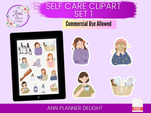 Self Care Clipart Set 1